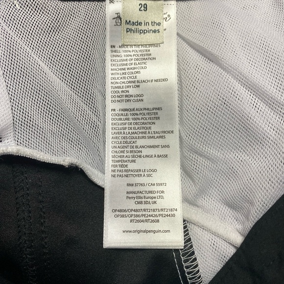 Penguin By Munsingwear Men’s Swim Board Shorts Black Size 29 - Picture 6 of 6